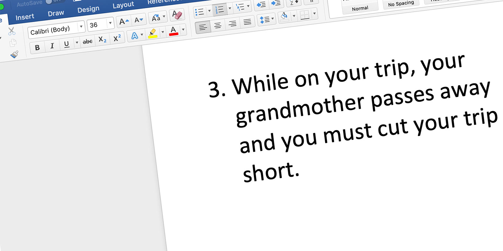 One scenario used to validate the claims form.