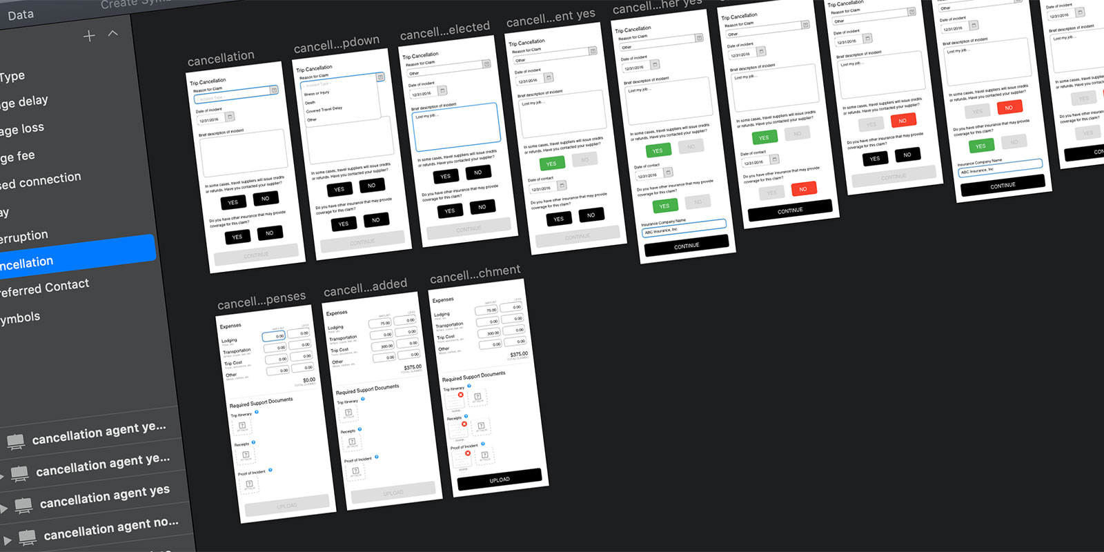Early Wireframes