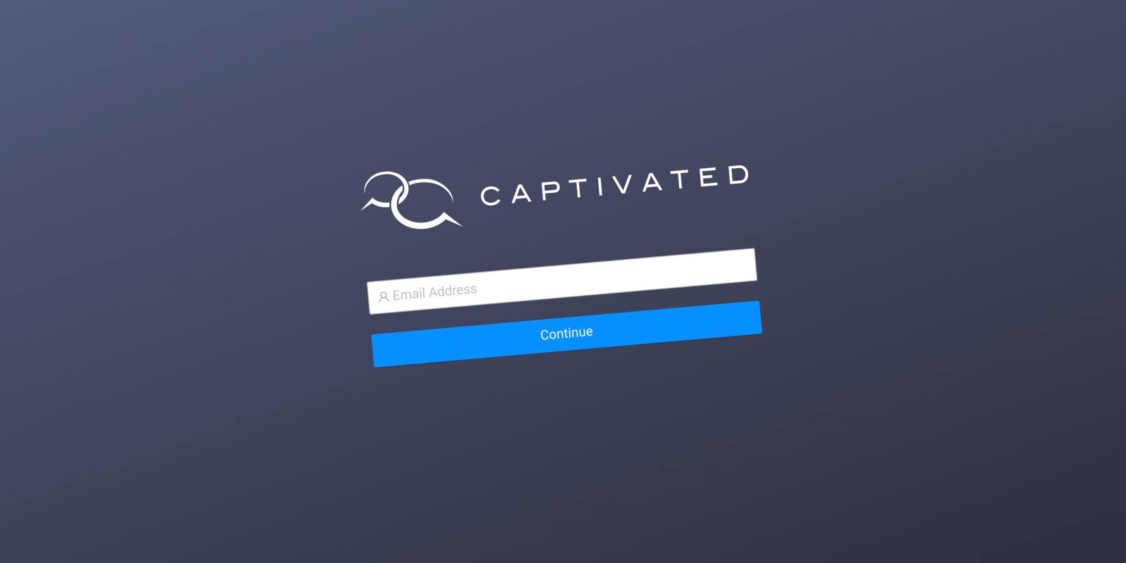 Email-first login screen